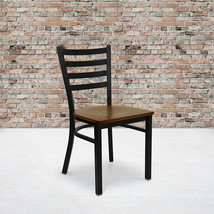 Black Ladder Chair-Cherry Seat XU-DG694BLAD-CHYW-GG - £63.78 GBP
