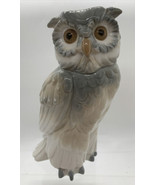 Zephir Short Eared Owl Porcelain Figure Gray &amp; White 7” 1976 Spain - £54.33 GBP