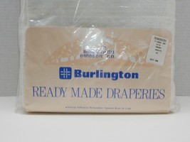 Burlington Ready Made Draperies Foam Backing One Pair Panel Antique Whit... - £58.76 GBP