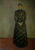 Portrait of the artist&#39;s sister Inger - Munch - Framed Picture 11 x 14 - £25.97 GBP