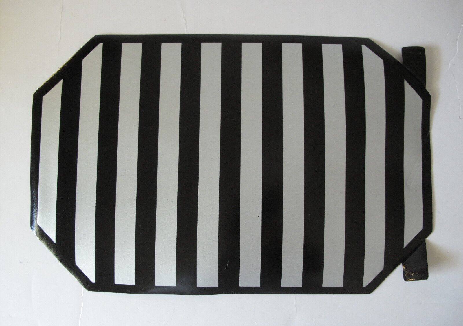 Black and Silver Placemats 17 in x 12 in, Set of 2, Vintage - $3.46