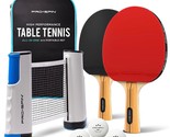 Pro-Spin All-In-One Portable Ping Pong Paddles Set | Table Tennis Set Wi... - £57.94 GBP