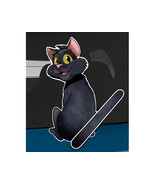 Generic Cat B rear window wiper wagging tail sticker - $17.64 CAD