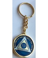 Tri-Plate Bright Star Press AA Medallion Keychain Sobriety Chip Holder 1... - £10.27 GBP