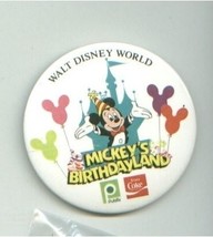 5 different WALT DISNEY WORLD pinback buttons SWAN HOTEL/Mickey&#39;s Birthd... - $11.00