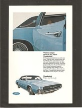 Vintage Ford Thunderbird Color Magazine Advertisement - 1967 - $8.50