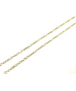 10k Yellow Gold Figaro Chain With Diamond Cuts 24&quot; 2.5mm - £216.32 GBP