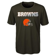 NFL Cleveland Browns Performance Short Sleeve Tee -Brown Suede-L(14-16) - $16.35