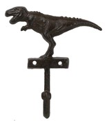 Pack Of 3 Cast Iron Rustic Jurassic T-Rex Dinosaur Wall Hook Key Leash H... - £17.75 GBP