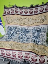 Vintage Jacquard Throw Cherubs Angels Double Woven American Weavers Made In USA - £77.37 GBP
