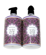 2 Pack Mosaic Hand Soap Lavender 24.6oz. Purple Design Pump Top Bottle - $476.76 MXN