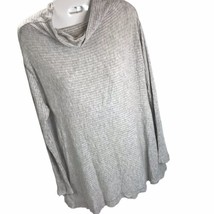 Free People Lover Rib Thermal Top Sweater Size S Gray oversized openback - £10.24 GBP