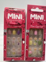 (2) SUNDRESS Flower Petal Mini Press On Manicure kids mom approved Petite Nail - $5.99