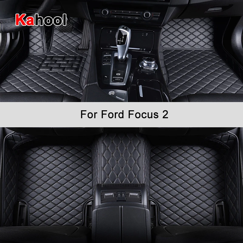 KAHOOL Custom Car Floor Mats For Ford Focus II 2 Auto Accessories Foot C... - £64.73 GBP