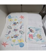Vintage Dundee USA Tropical Fish Terrycloth Towel Set 2-Piece 1980s-90s - €34,18 EUR