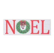 NEW Noel Christmas Holiday Decorative Wooden Sign 15.75 x 5 in. white w/... - $9.95