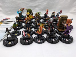 Lot Of (25) Marvel DC Heroclix Figures Rares With Cards - $41.57