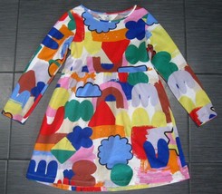 H&amp;M Colorful Color Block Abstract Print Holiday Long Sleeve Girls Dress ... - £11.58 GBP