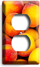 Ripe Peaches Receptacle Outlet Wall Plate Covers Dining Room Kitchen Fruit Decor - £8.16 GBP