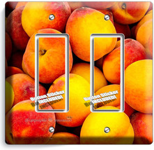 Ripe Peaches Double Gfci Light Switch Wall Plate Dining Room Kitchen Fruit Decor - £11.14 GBP