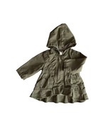 Old Navy Army Green Ruffle Hoodie Jacket Size 3-6 Months - £10.89 GBP
