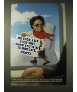 2003 Orbitz Travel Ad - Mr. Cook, I let your wife know you&#39;ll be 30 mins... - £14.55 GBP