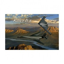 Killer B&#39;s Military Planes Airplanes Aviation Pilot Flying Metal Sign - £27.20 GBP