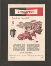 Vintage Champion Spark Plugs Two Color Magazine Ad - 1949 - £6.72 GBP