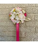 Cemetery Cross: Floral Pink Grave Decoration - $25.00