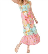 Spartina 449 avalon smocked dress in Tropical Floral - size L - $183.15