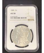 1880-Morgan Silver Dollar- NGC- AU58 - £97.95 GBP