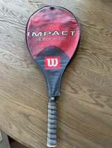 Wilson &quot;Impact&quot; Tennis Racquet, Cover, Soft Shock System, Oversize Head, 4 1/2 - £16.25 GBP
