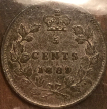 1889 Canada Silver 5 cents - ICCS VF-20 - £57.71 GBP