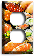 Sushi Rolls Sashimi Receptacle Outlet Wall Plate Cover Japanese Restaurant Decor - £7.28 GBP