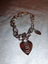 Chicago Cubs Heart Charm Bracelet Silver / Chrome New Mlb - $8.86