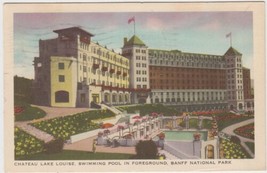 Chateau Lake Louise Banff National Park Postcard 1950 Browning Montana - £2.30 GBP