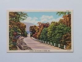 Vintage Postcard 1940 Scenic Drive LA Crosse Wisconsin WI Linen Highway - £4.24 GBP