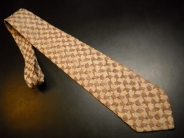 Joseph Abboud Neck Tie Design No 69228 Italian Hues of Golds and Browns Silk - £10.26 GBP