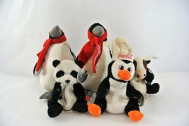 Coca Cola Beanbag Plush Lot Penguins International China Panda Argentina... - $43.35