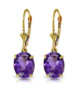 Galaxy Gold GG 6.25 Carat 14k Solid Gold Encourage Amethyst Earrings - $529.99