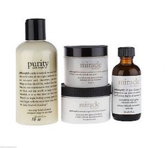 Philosophy  Miracle Worker Miraculous Anti-Aging PURITY 16 oz 4-pc~ FULL SIZES!! - £95.32 GBP