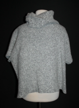 Women&#39;s Express Short Cap Sleeve Cape Sweater Heathered Gray Cowl Neck M... - £17.92 GBP