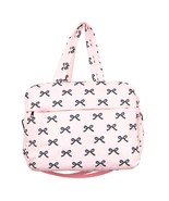 Black Pink Mini Coquette Bows Duffle Weekender Bag - $1,161.83 MXN