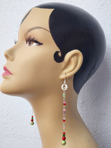 multicolor gear charms long beaded earrings bead drop earring shoulder d... - £5.58 GBP