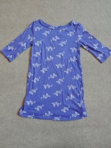 Old Navy Dress Toddler Girls Size 4T Purple Leaves Pattern - £7.85 GBP