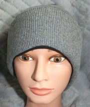 Gray Ribbed Fleece Lined Beanie ~One Size ~ NWT - £5.30 GBP