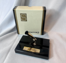 Vtg Sheaffer Pen Co. Stand Marble Base Desktop Writing Implement Holder ... - £23.42 GBP