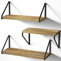 Love-Kankei Floating Shelves, Rustic Shelves Wall Mounted Set Of 3,, Kitchen - £27.14 GBP