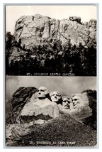 RPPC Doppio Vista Mount Rushmore Prima e Di Dopo South Dakota Unp Cartolina - £3.97 GBP