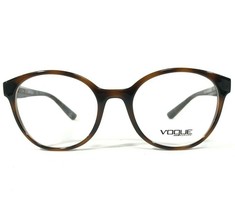 Vogue Eyeglasses Frames VO5104 2386 Brown Tortoise Round Horn Rim 51-19-140 - £54.64 GBP